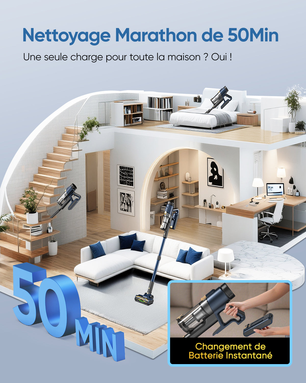 Vactidy & Vexilar | Blitz V12 Aspirateur Balai Sans Fil