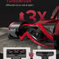 TurboBrush cleaning tool with text highlighting its effectiveness on floors and carpets, featuring the Blitz C8 model.