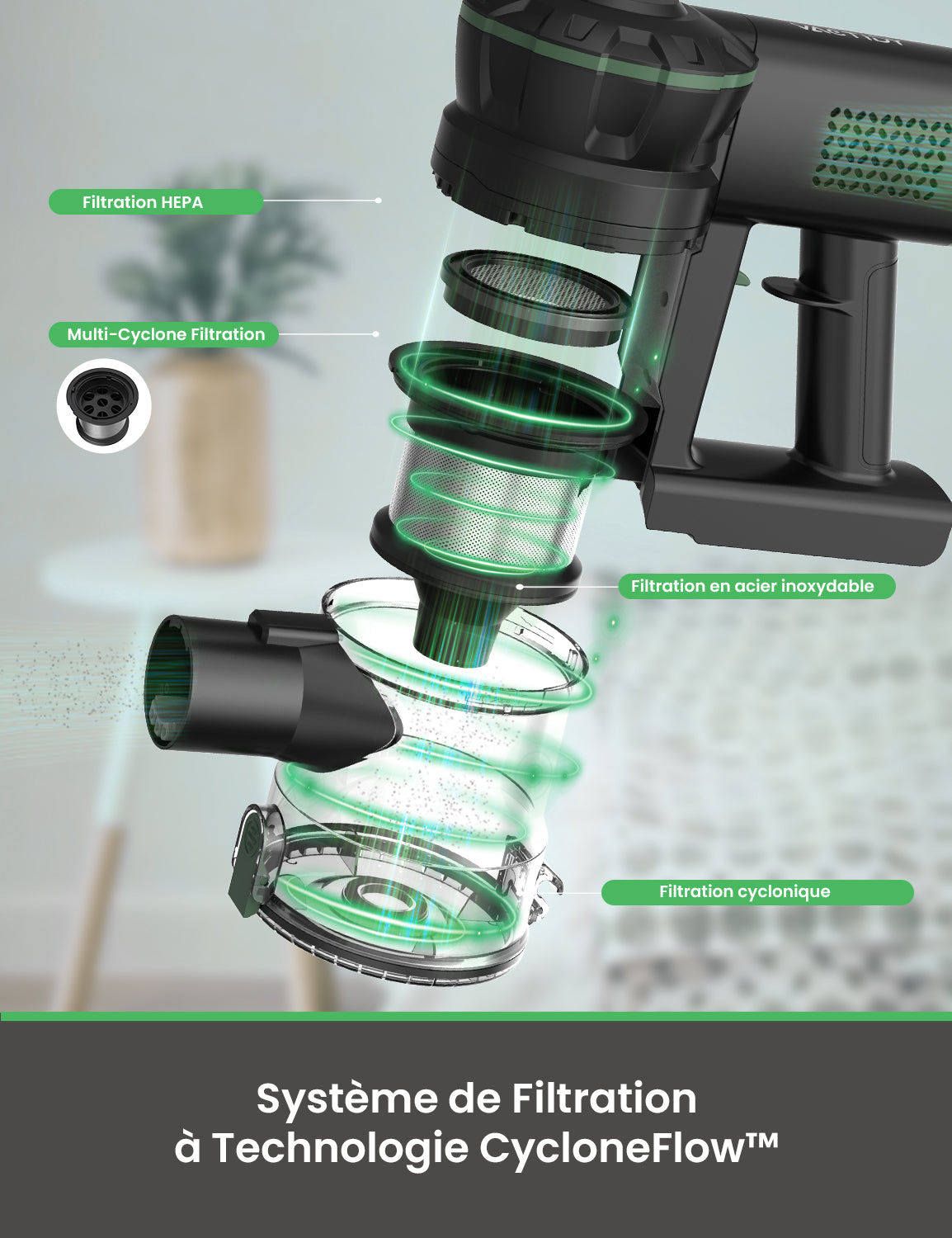 Vactidy & Vexilar | Blitz V9 Pro Aspirateur Balai Sans Fil