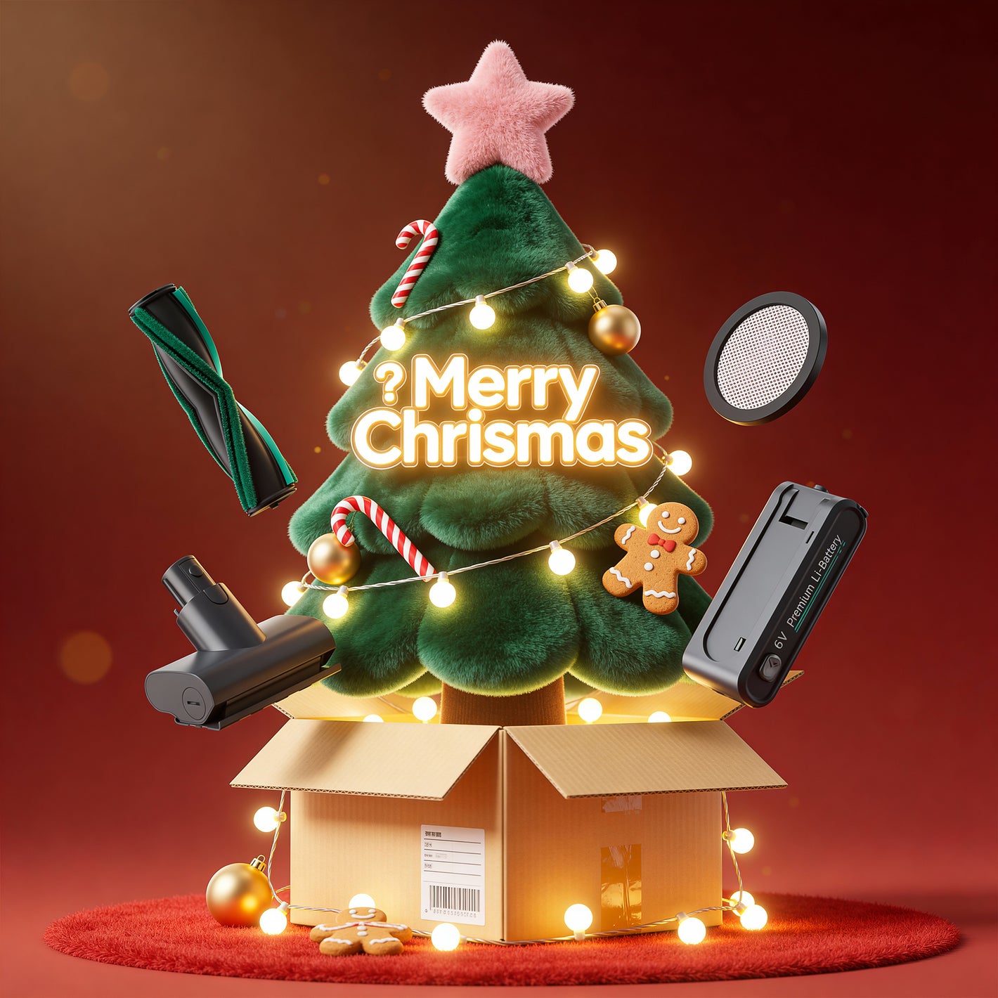 Boîte Mystère d'Accessoires pour Noël (Aspirateur)